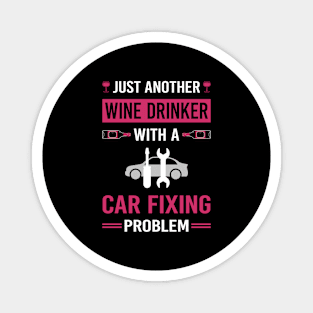Wine Drinker Car Fixing Repair Magnet